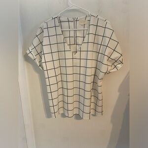 Melloday Window Pane Blouse